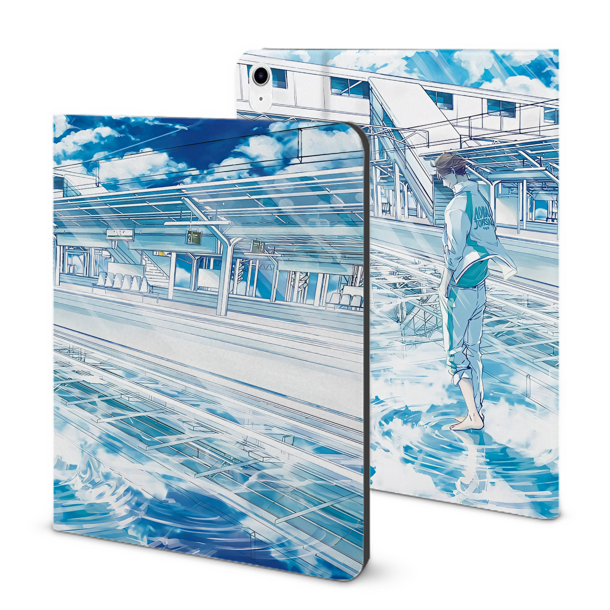 （画像用） ハイキュー!! Haikyu!! IPad ケース ブック型 PUレザー TPU 耐衝撃 軽量 薄型 ペン収納なし 全面保護 IPad 各モデル対応